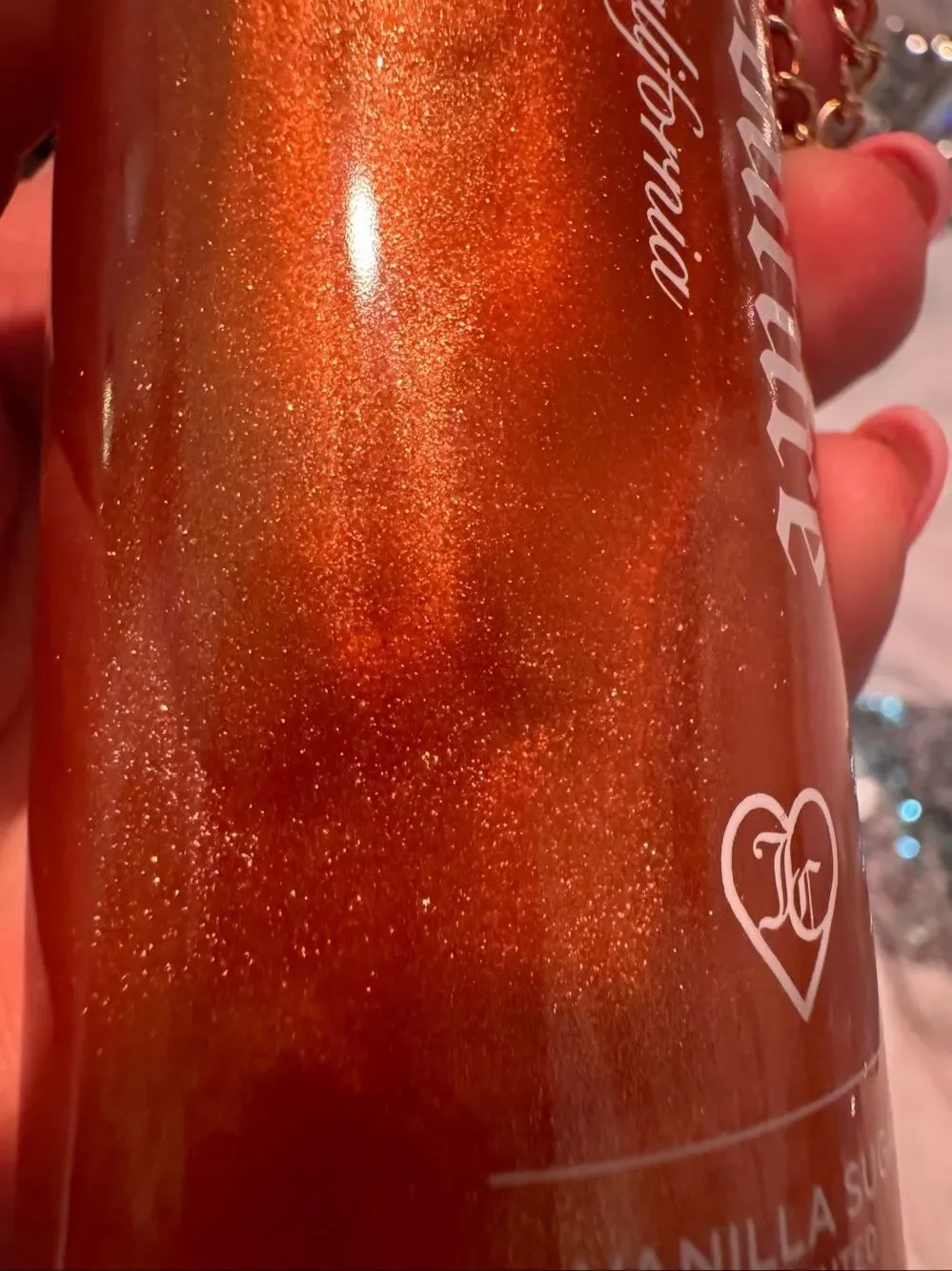 Juicy couture charm crown vanilla glitter bronzing shimmer oil Nwt